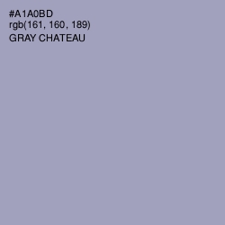 #A1A0BD - Gray Chateau Color Image